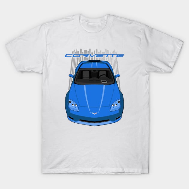 Corvette C6 - Blue T-Shirt by V8social